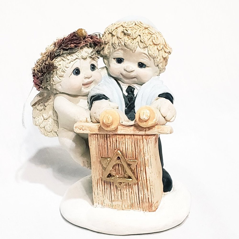 Dreamsicles Bar Mitzvah Boy Angel Cherub Figurine 1995 4" DC408 Judaica